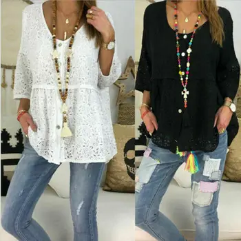 2019 Casual Women Summer Ruffle Boho Lace Crochet Bell Sleeve Loose Blouse Tops Shirt
2019 Casual Women Summer Ruffle Boho Lace Crochet Bell Sleeve Loose Blouse Tops Shirt