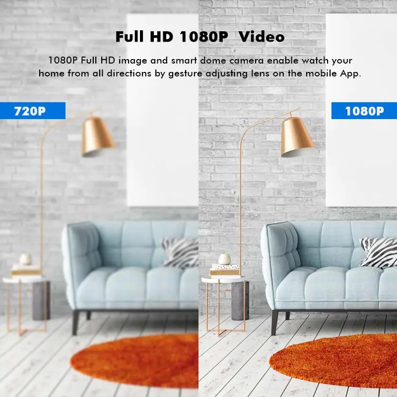 1080P Домашняя безопасность Камера Wi Fi дома Беспроводной видео Камеры Скрытого