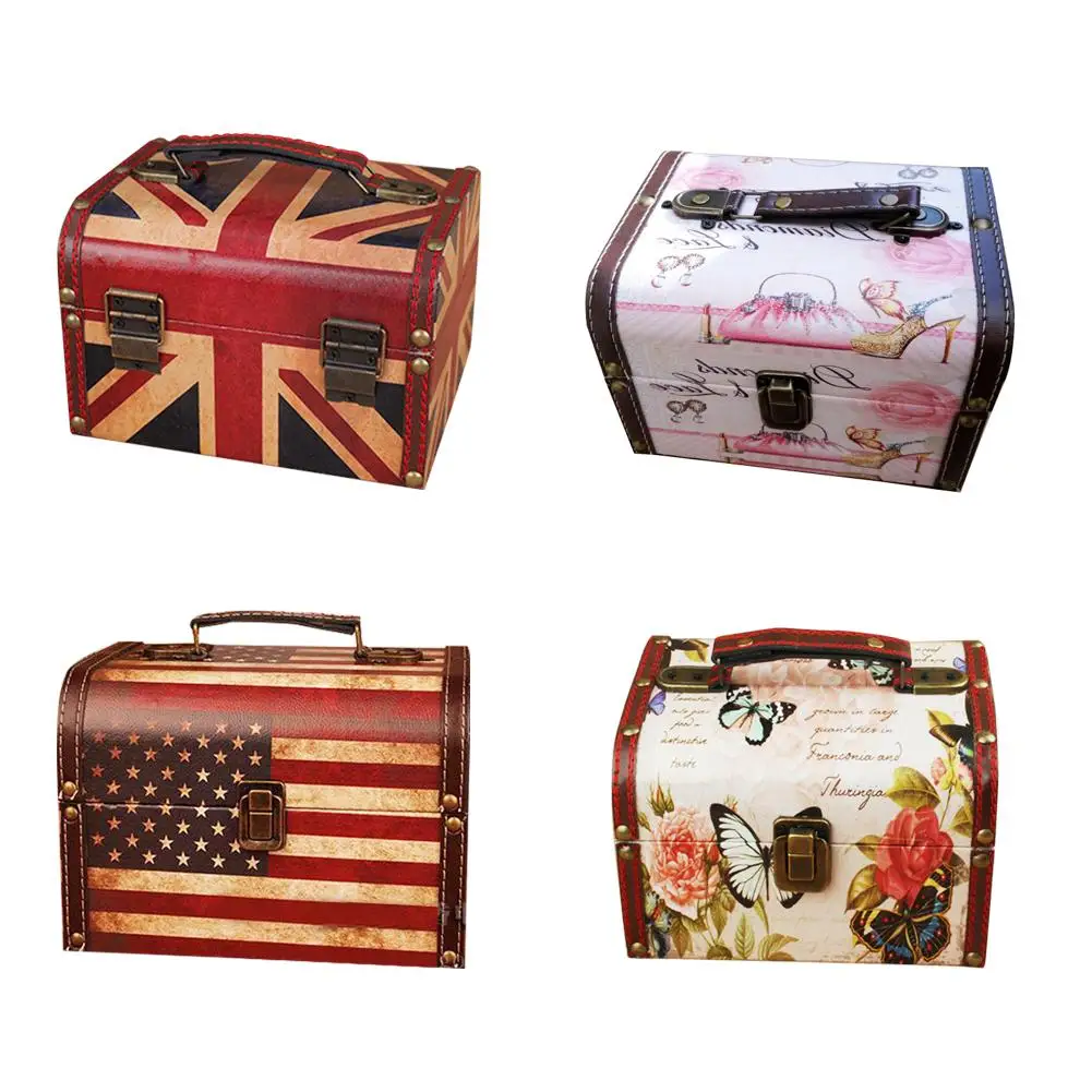 Wooden Chest Trunk Storage Trunk Chests Flag Pattern Antique Victorian Style Pirate Treasure Chest Portable Makeup Organizer
Wooden Chest Trunk Storage Trunk Chests Flag Pattern Antique Victorian Style Pirate Treasure Chest Portable Makeup Organizer