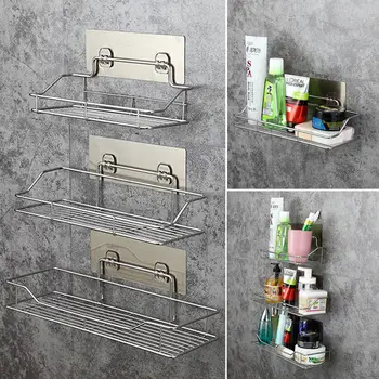 3 Size Stainless Steel Bathroom Waterproof Storage Shelves & Racks Shelf No Drilling Kitchen Bathroom Storage Wall Racks
3 Size Stainless Steel Bathroom Waterproof Storage Shelves & Racks Shelf No Drilling Kitchen Bathroom Storage Wall Racks