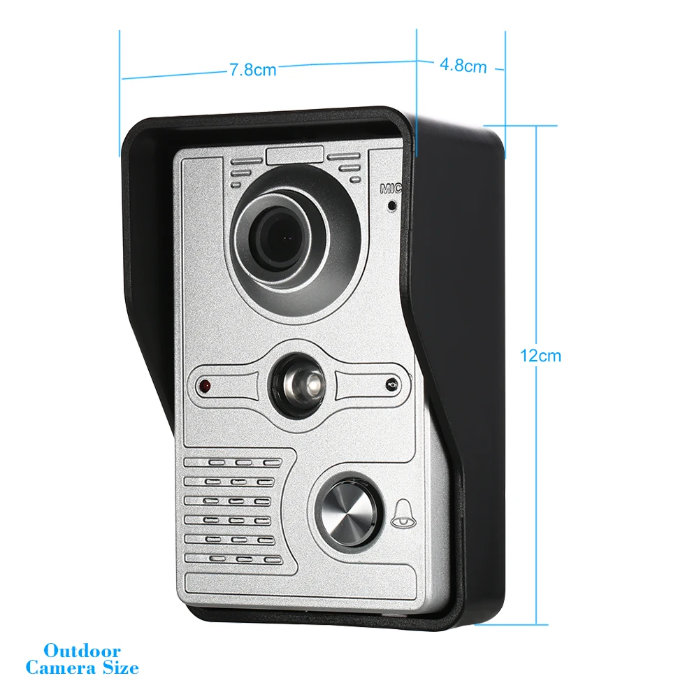 Проводной видеодомофон OWSOO 7 дюймовый комнатный монитор водонепроницаемая