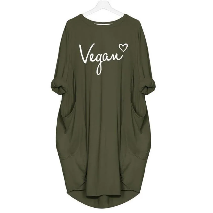 2019 New Fashion Pocket VEGAN Letters Print T-Shirt for Women Plus Size Harajuku Tops Cotton Punk Funny clothing
2019 New Fashion Pocket VEGAN Letters Print T-Shirt for Women Plus Size Harajuku Tops Cotton Punk Funny clothing