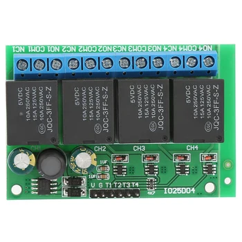 4 Channels Flip-Flop Low Pulse Trigger Self-locking Relay Module 6-24VDC New For Electrical Equipment Household
4 Channels Flip-Flop Low Pulse Trigger Self-locking Relay Module 6-24VDC New For Electrical Equipment Household