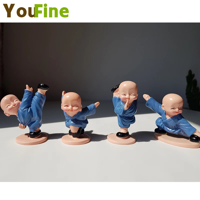 YOUFINE Hot sale new four small monk Shaolin Kungfu kid creative resin doll home decoration gift
YOUFINE Hot sale new four small monk Shaolin Kungfu kid creative resin doll home decoration gift