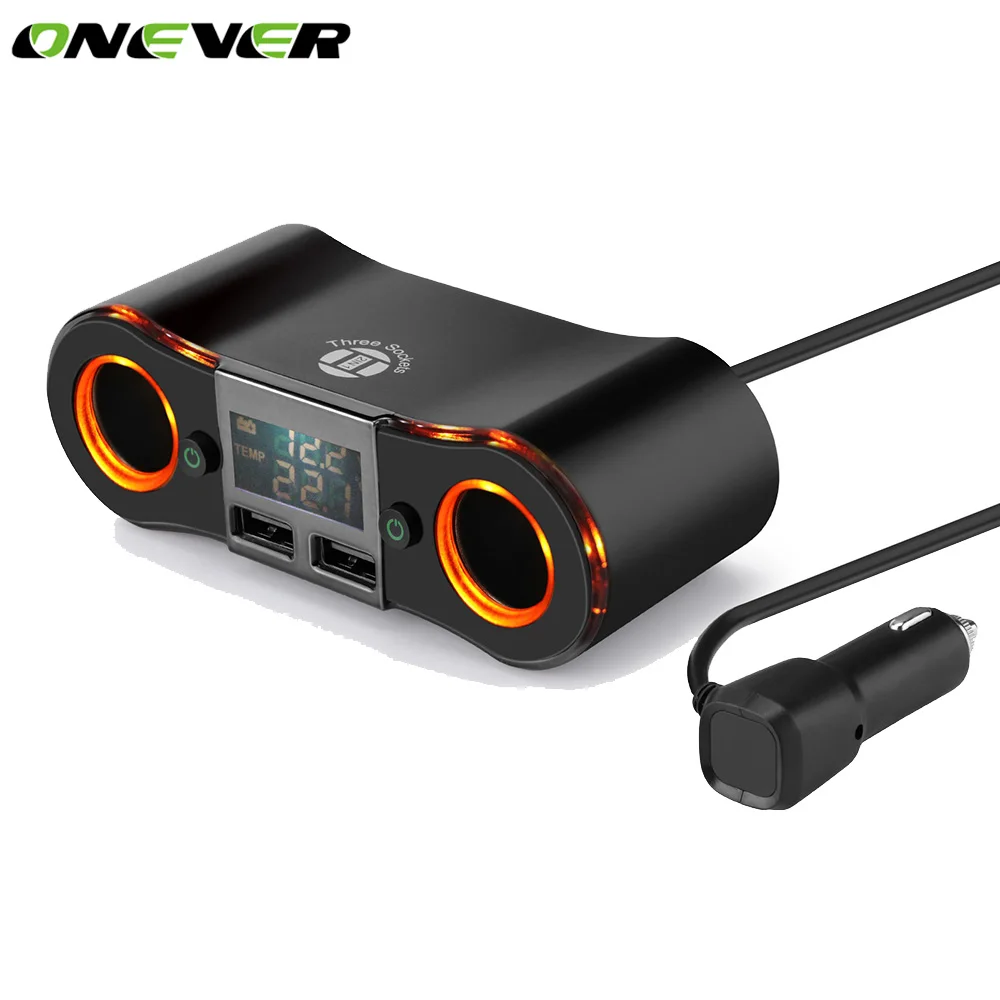 Onever Car Cigarette Lighter Socket Splitter Power Adapter Outlet with Independent Switch 3.5A Dual USB Charger DC12-24V
Onever Car Cigarette Lighter Socket Splitter Power Adapter Outlet with Independent Switch 3.5A Dual USB Charger DC12-24V