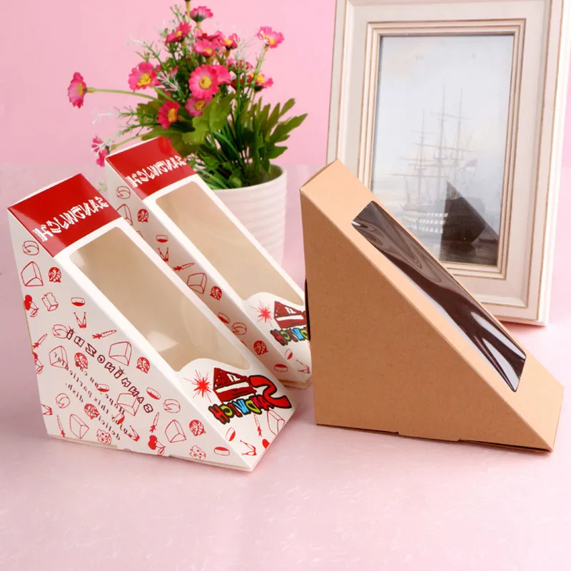 50 PCS Disposable Paper Sandwich Box With Windows Fast Food Shop Restauran Sandwich Packaging Supplier Wholesale Custom Logo
50 PCS Disposable Paper Sandwich Box With Windows Fast Food Shop Restauran Sandwich Packaging Supplier Wholesale Custom Logo