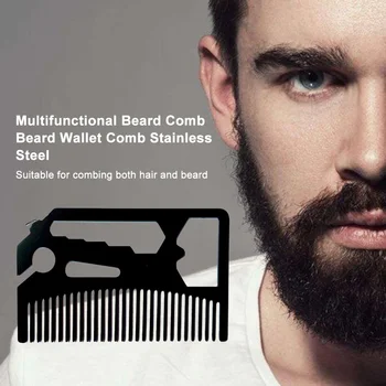 Multifunctional Beard Comb Beard Wallet brush Stainless Steel Bottle Opener Wrench Screw Driver Blade Breakaway
Multifunctional Beard Comb Beard Wallet brush Stainless Steel Bottle Opener Wrench Screw Driver Blade Breakaway