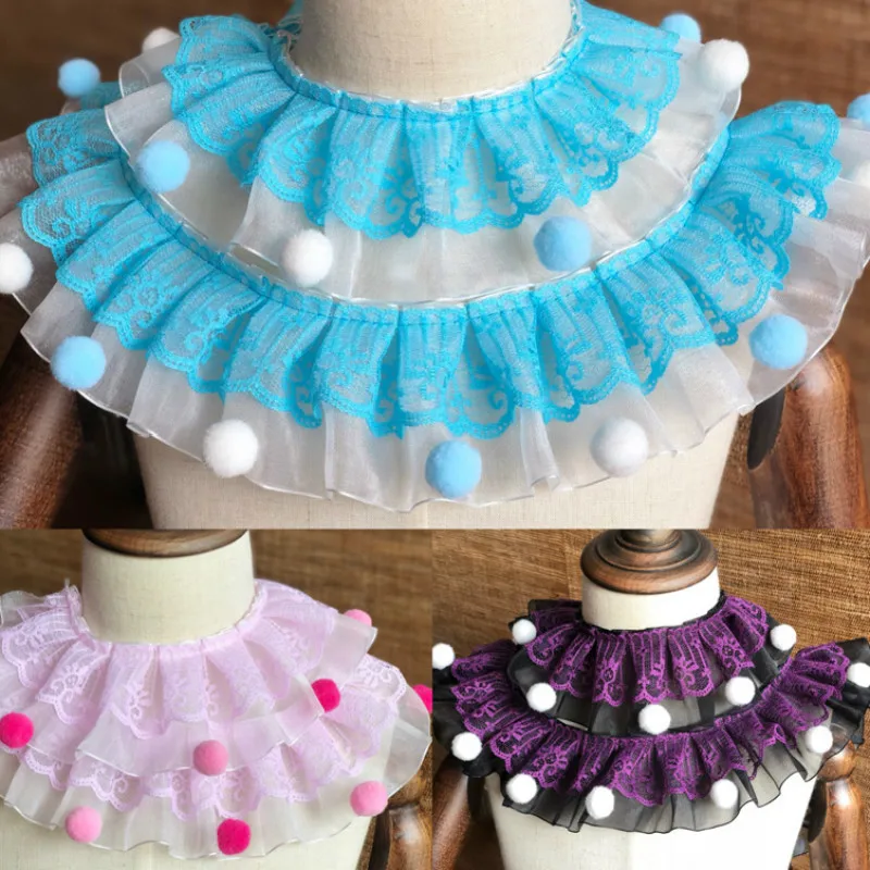 3D Tulle Voile Lace Pleated Elastic Lace Guipure Pompom Trim Ribbon Collar Cuff Petwear Dolls Clothing DIY Sewing Crafts
3D Tulle Voile Lace Pleated Elastic Lace Guipure Pompom Trim Ribbon Collar Cuff Petwear Dolls Clothing DIY Sewing Crafts