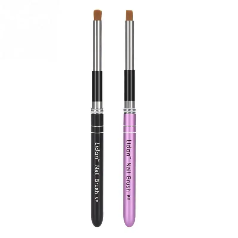 Nail Art Brush Pen Detachable Metal Flat Carving Polish Gel UV Painting Drawing Line Tool Flower Design Manicure Tips | Красота и