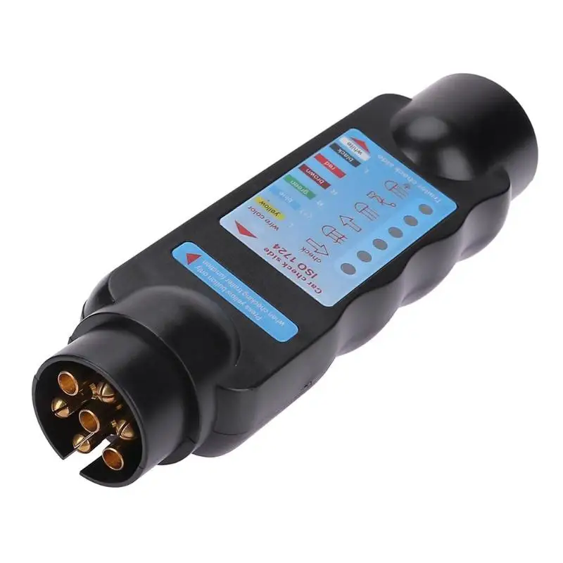 12V 7pin Vehicle Car Trailer Towing Light Cable Circuit Plug Socket Connector (N type) Tester Signal Test Diagnostic-tool
12V 7pin Vehicle Car Trailer Towing Light Cable Circuit Plug Socket Connector (N type) Tester Signal Test Diagnostic-tool
