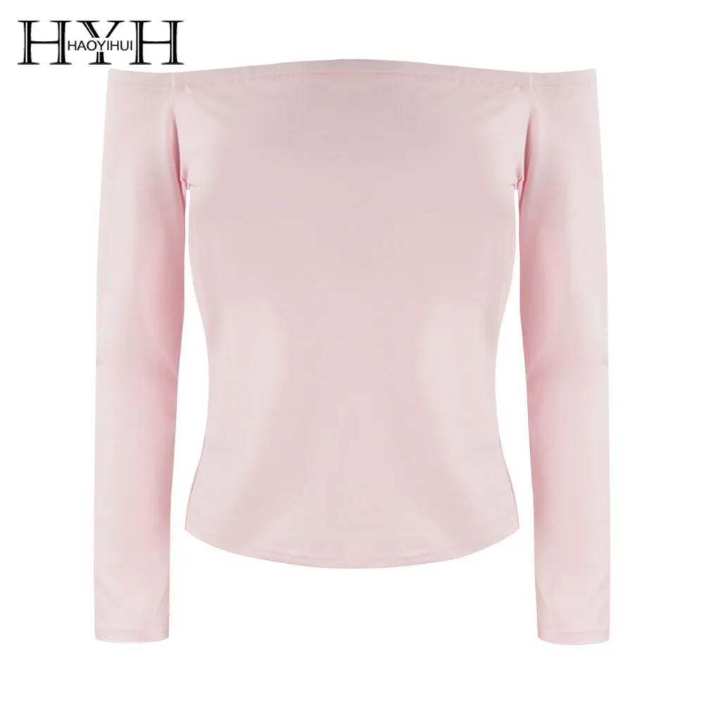 HYH HAOYIHUI 2019 Girl New Sweet Pure Collar Boat Neck Simple Slimming Collar Long Sleeve T-shirt
HYH HAOYIHUI 2019 Girl New Sweet Pure Collar Boat Neck Simple Slimming Collar Long Sleeve T-shirt