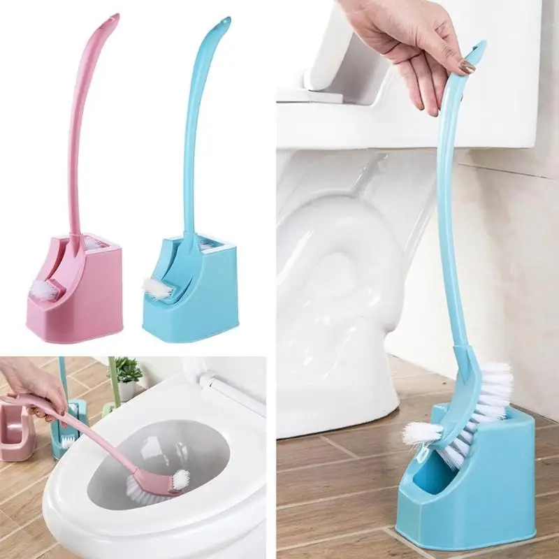 Plastic Long Handle Bathroom Scrub Cleaning Brush Double Sided Toilet Brush With Stand Base Creative Household Cleaning Tool
Plastic Long Handle Bathroom Scrub Cleaning Brush Double Sided Toilet Brush With Stand Base Creative Household Cleaning Tool