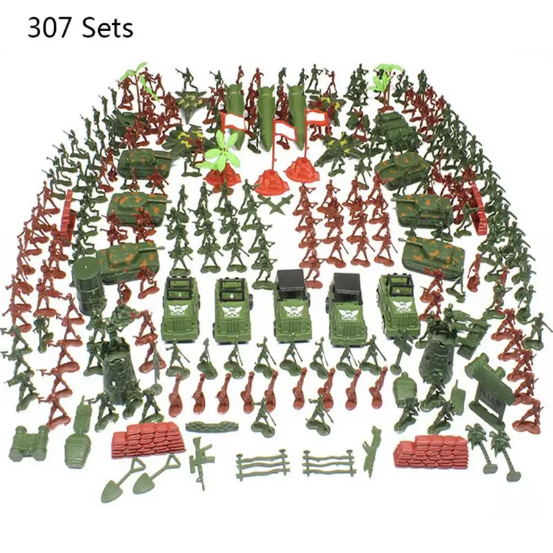 307pcs/set Military Plastic Soldier Model Toy Army Men Figures Playset Toys Decor Gift For Children Kids Boys 4cm
307pcs/set Military Plastic Soldier Model Toy Army Men Figures Playset Toys Decor Gift For Children Kids Boys 4cm