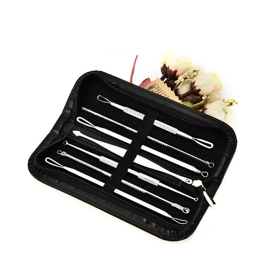 7 pcs Stainless Steel Multifunction Acne Clip General Blackheads Unisex Removing Needle 1 Clips Set Home | Красота и здоровье