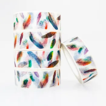 Colorful Feather Pattern Washi masking tape sticky color decorative tape set DIY decoration office stationery scrapbook 1PCS
Colorful Feather Pattern Washi masking tape sticky color decorative tape set DIY decoration office stationery scrapbook 1PCS