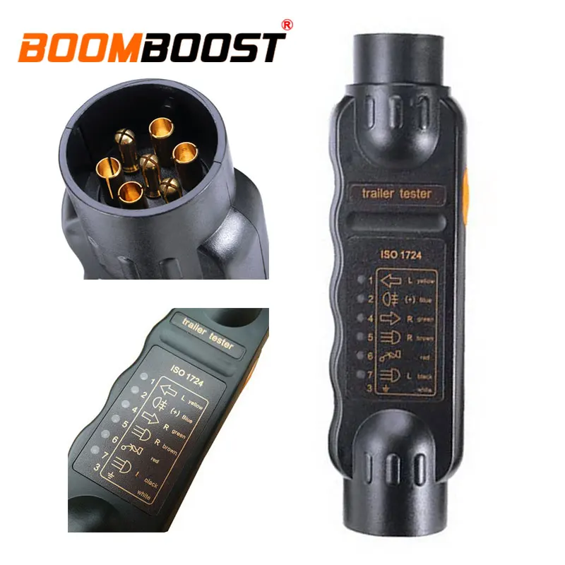 best selling automotive 7 Pin Car Trailer Light Cable Circuit Tester Plug Socket with 7 LED indicator detector
best selling automotive 7 Pin Car Trailer Light Cable Circuit Tester Plug Socket with 7 LED indicator detector