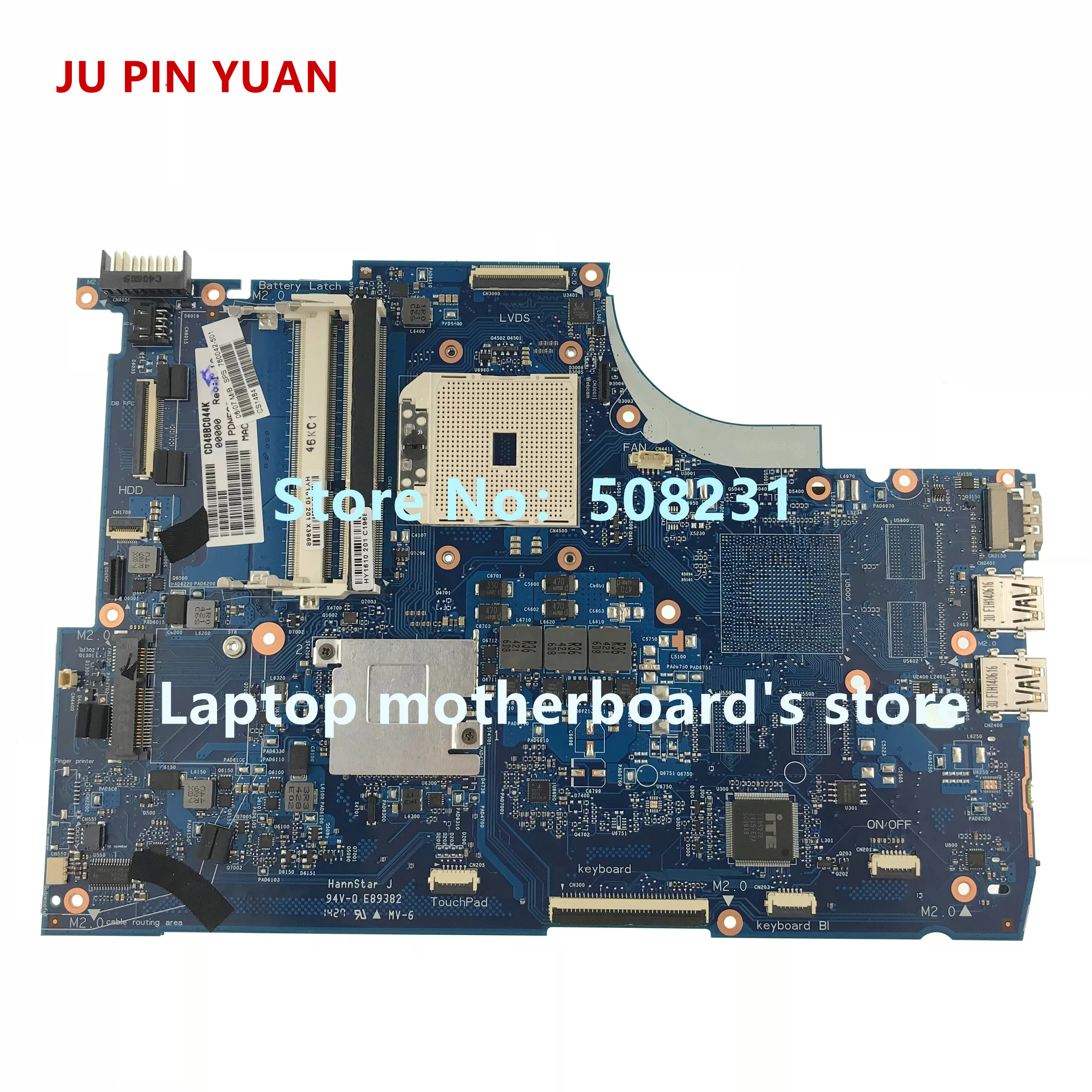 JU PIN YUAN 760042 001 501 601 для HP ENVY 15 J M6 материнская плата ноутбука A76M все функции