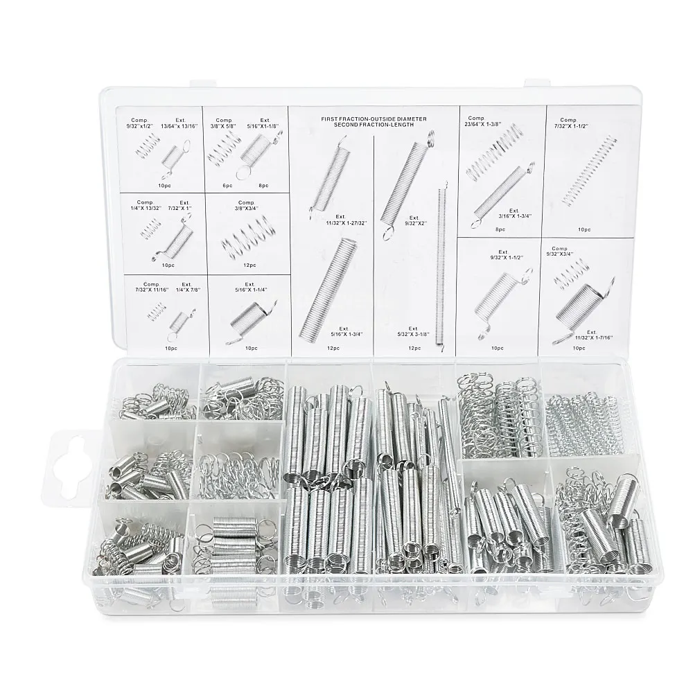 200pcs Extension Spring Tension Pressure Compression Springs Assortment Set Spring Steels With Plastic Storage Box
200pcs Extension Spring Tension Pressure Compression Springs Assortment Set Spring Steels With Plastic Storage Box