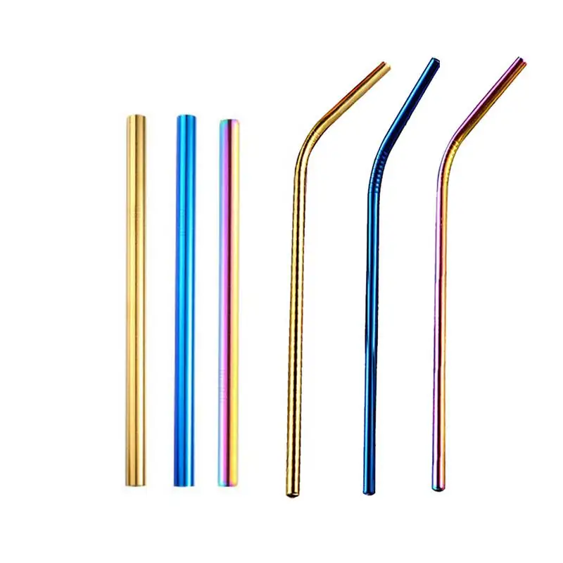 Stainless Steel Straws 3 Colors Titanium-Plated Colored Metal Straws Environmentally Friendly Innovative Drinks Milk Tea Straws
Stainless Steel Straws 3 Colors Titanium-Plated Colored Metal Straws Environmentally Friendly Innovative Drinks Milk Tea Straws