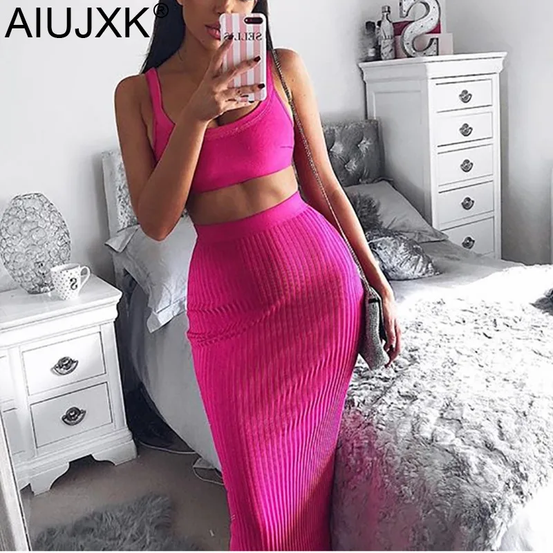 AIUJXK New Arrival Summer Pink 2 Two Piece Set Women 2019 Sexy Strapless Club Crop And Skirt Female Bodycon Casual Suit Outfits
AIUJXK New Arrival Summer Pink 2 Two Piece Set Women 2019 Sexy Strapless Club Crop And Skirt Female Bodycon Casual Suit Outfits