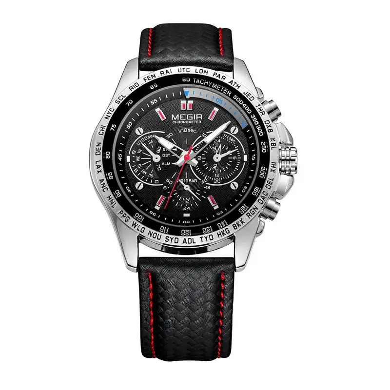 MEGIR Casual Fashion Man Quartz Wristwatch Brand Waterproof Leather Big Dial Black Watches
MEGIR Casual Fashion Man Quartz Wristwatch Brand Waterproof Leather Big Dial Black Watches