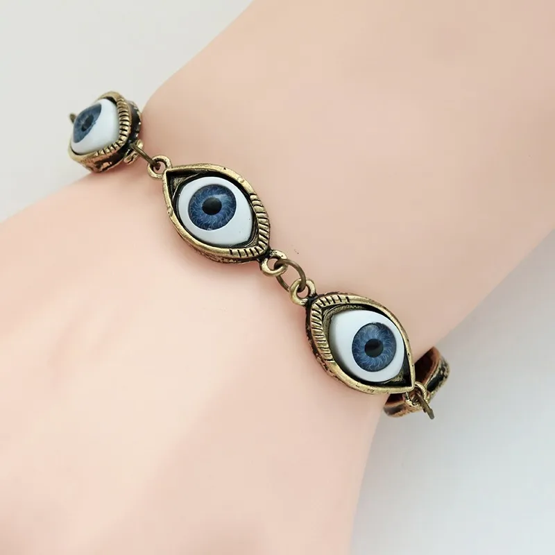 Retro Vantage Punk Bracelets Women Gothic Demon Eyes Evil Female Bronze Silver Plated Jewelry Gift Cocktail Party
Retro Vantage Punk Bracelets Women Gothic Demon Eyes Evil Female Bronze Silver Plated Jewelry Gift Cocktail Party