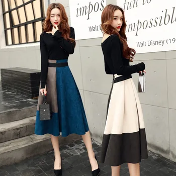 Autumn New Pattern Korean Fashion Temperament Twinset Dress Suit-dress 
Autumn New Pattern Korean Fashion Temperament Twinset Dress Suit-dress