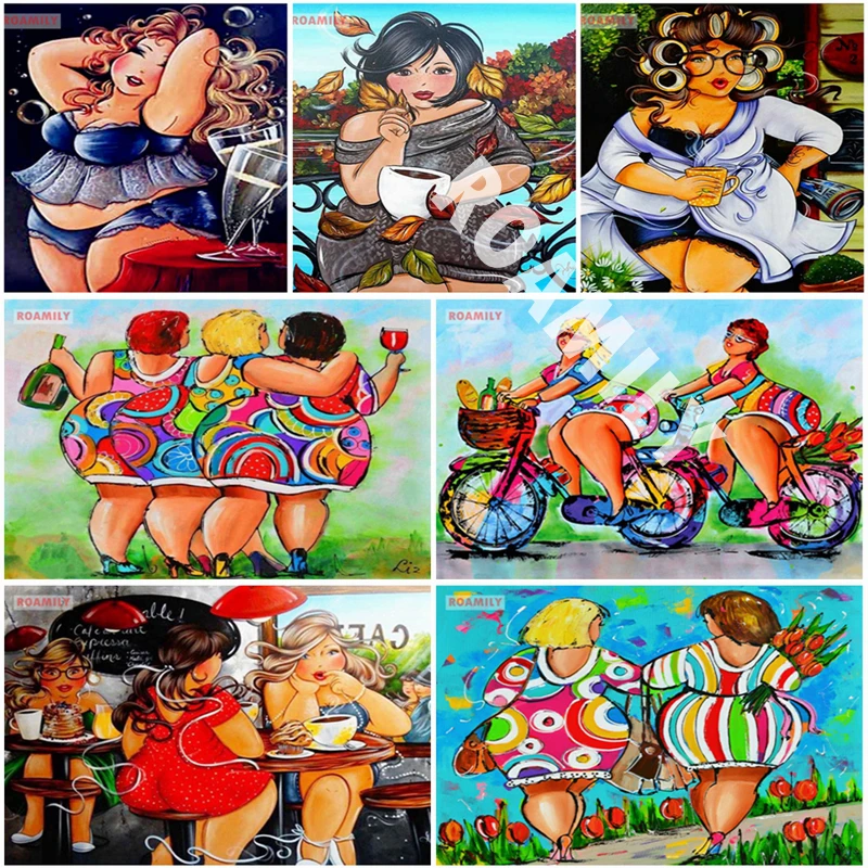 ROAMILY,Diamond Painting Full Drill,Fat Women Fat Ladies,Full Square/Round,Broderie Diamant Plein,Picture By Rhinestones
ROAMILY,Diamond Painting Full Drill,Fat Women Fat Ladies,Full Square/Round,Broderie Diamant Plein,Picture By Rhinestones