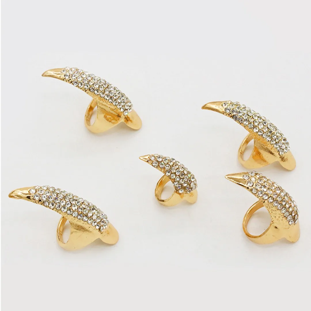 Punk Rock Finger Rings For Women Black Gold Color CZ Crystal Eagle Claw Nail Ring Fashion Cosplay Party Jewelry Thumb Rings
Punk Rock Finger Rings For Women Black Gold Color CZ Crystal Eagle Claw Nail Ring Fashion Cosplay Party Jewelry Thumb Rings