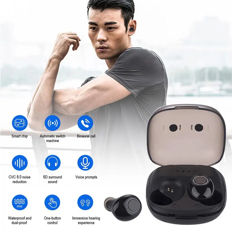 TWS Earphone True Wireless Earbuds Bluetooth 5.0 Headphone Mini TWS Ear Buds Stereo Handsfree Headset For IPhone Samsung
TWS Earphone True Wireless Earbuds Bluetooth 5.0 Headphone Mini TWS Ear Buds Stereo Handsfree Headset For IPhone Samsung