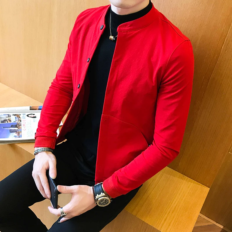 Fashion Man Self-cultivation Solid Color Long Sleeve Small casual Jacket mens Teenagers Fashion Popular Loose Coat clothes
Fashion Man Self-cultivation Solid Color Long Sleeve Small casual Jacket mens Teenagers Fashion Popular Loose Coat clothes