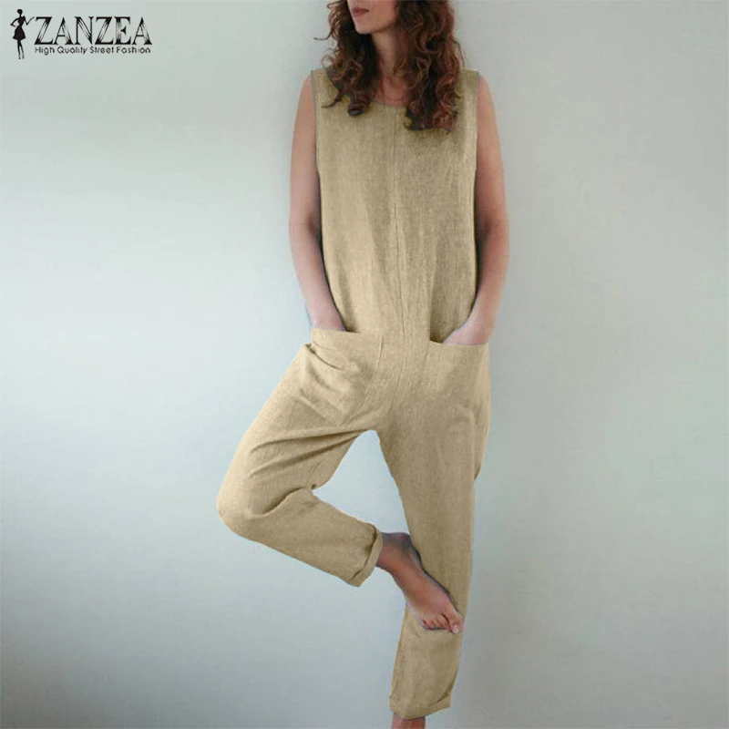 Overalls Women's Sleeveless Jumpsuits 2019 ZANZEA Summer Harem Pants Female Casual Playsuits Plus Size Rompers Woman Pantalon
Overalls Women's Sleeveless Jumpsuits 2019 ZANZEA Summer Harem Pants Female Casual Playsuits Plus Size Rompers Woman Pantalon