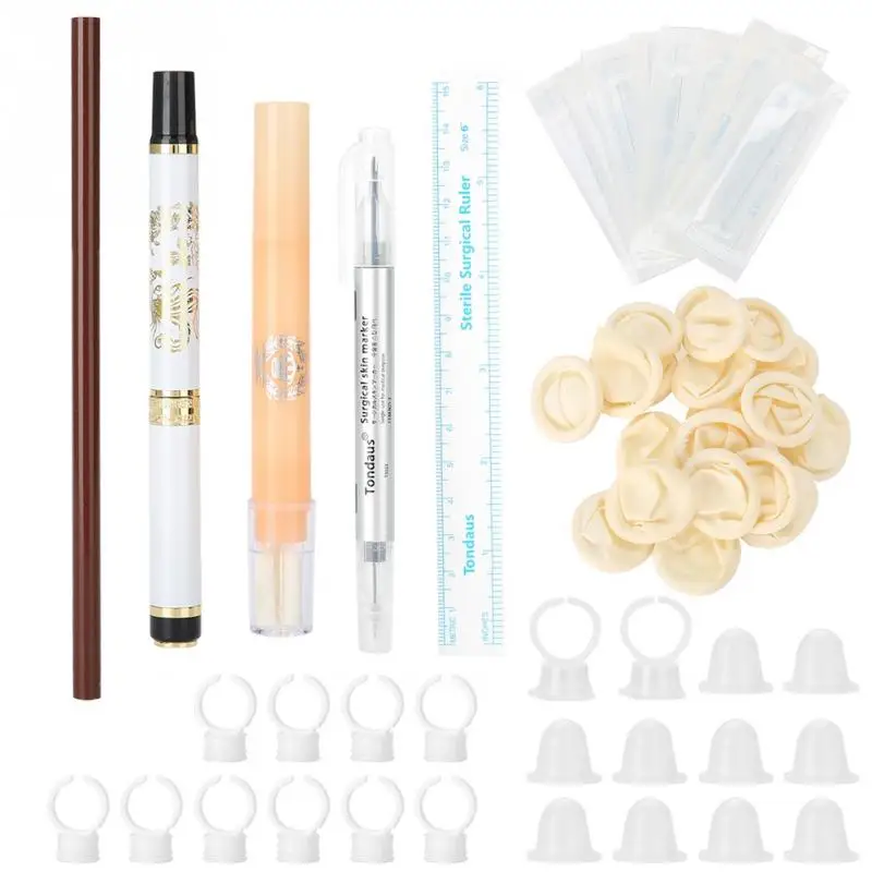 Microblading Kit Eyebrow Makeup Fog Eyebrow Tattoo Pen for Tattoo Beginner With Eyebrow positioning Needle Blade Ink Ring
Microblading Kit Eyebrow Makeup Fog Eyebrow Tattoo Pen for Tattoo Beginner With Eyebrow positioning Needle Blade Ink Ring
