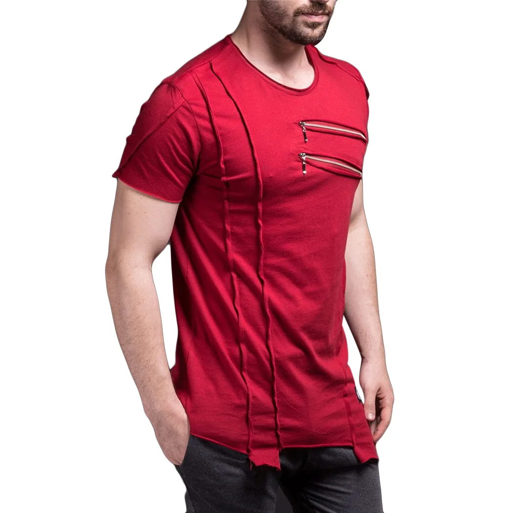 New Fashion Irregular T-Shirt Men Short Sleeve Zipper Tops Streetwear Hip Hop T-Shirt Asymmetric Hem Shirt Slim O-Neck Tee Shirt
New Fashion Irregular T-Shirt Men Short Sleeve Zipper Tops Streetwear Hip Hop T-Shirt Asymmetric Hem Shirt Slim O-Neck Tee Shirt