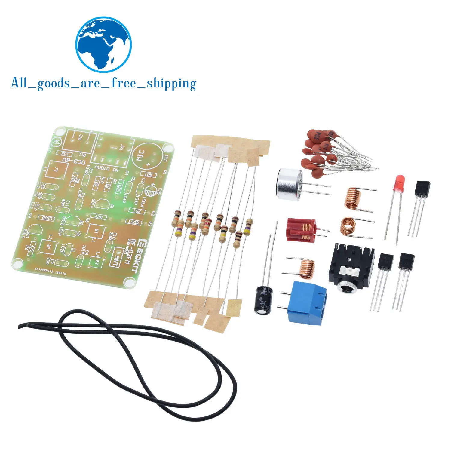 TZT 88-108MHz FM Frequency Modulation Wireless Microphone Module DIY Kits Transmitter Board Parts DC 3-6V FM Transmitter Module
TZT 88-108MHz FM Frequency Modulation Wireless Microphone Module DIY Kits Transmitter Board Parts DC 3-6V FM Transmitter Module