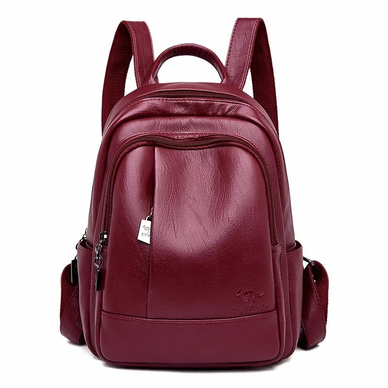 High Quality Rucksacks For Girls Solid Travel Designer Bagpack Sac A Dos Female Pack Ladies Leather Backpacks for Women
High Quality Rucksacks For Girls Solid Travel Designer Bagpack Sac A Dos Female Pack Ladies Leather Backpacks for Women