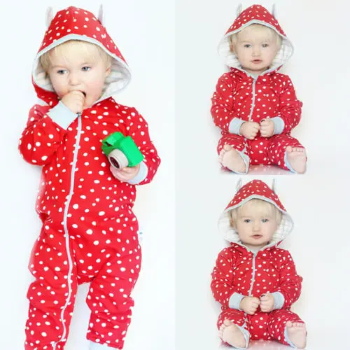 Christmas Cute Newborn Baby Boys Girls Xmas Polka Dot Hooded Romper Jumpsuit Outfits Set
Christmas Cute Newborn Baby Boys Girls Xmas Polka Dot Hooded Romper Jumpsuit Outfits Set