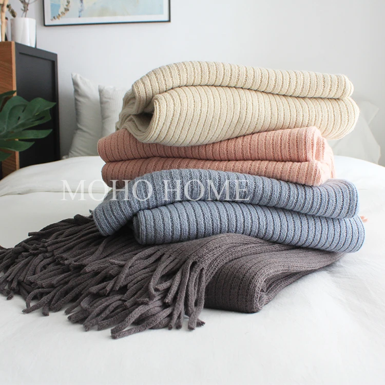 Solid Soft Warm Thin Spring Knit Blanket Room Matching Bed Sofa Blanket 50'' X 90''
Solid Soft Warm Thin Spring Knit Blanket Room Matching Bed Sofa Blanket 50'' X 90''