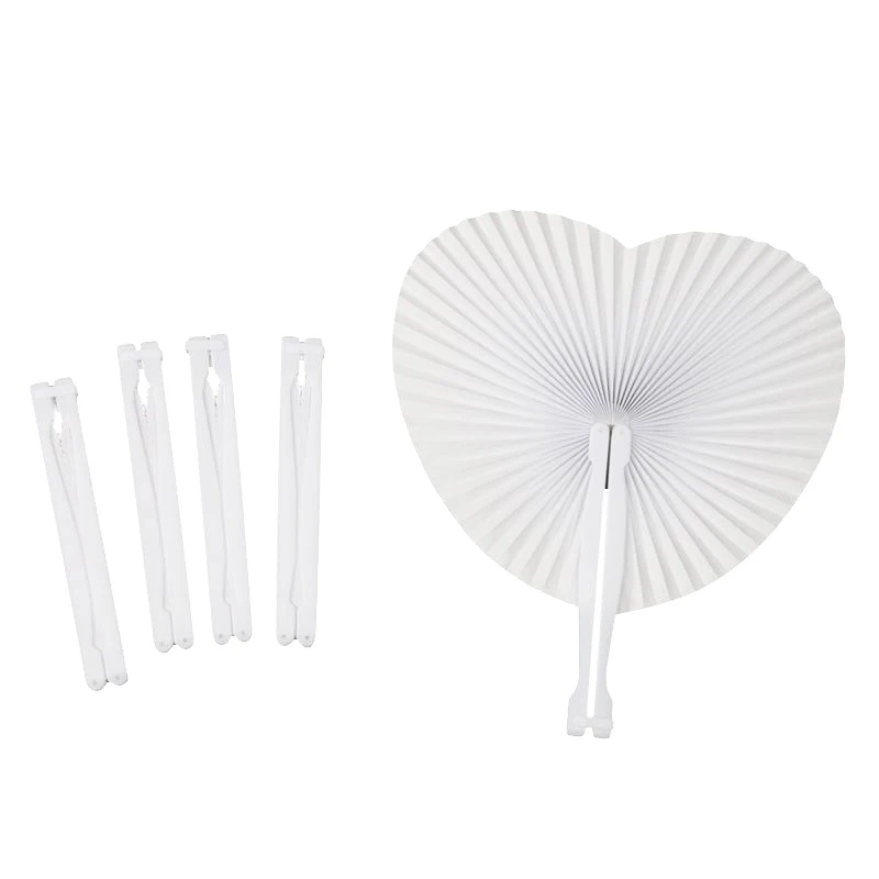 5 PCS Romantic Heart Shape Wedding Anniversary Hand Held Folding Paper Fan Party Gifts Heart White Blank Paper Folding Fans
5 PCS Romantic Heart Shape Wedding Anniversary Hand Held Folding Paper Fan Party Gifts Heart White Blank Paper Folding Fans