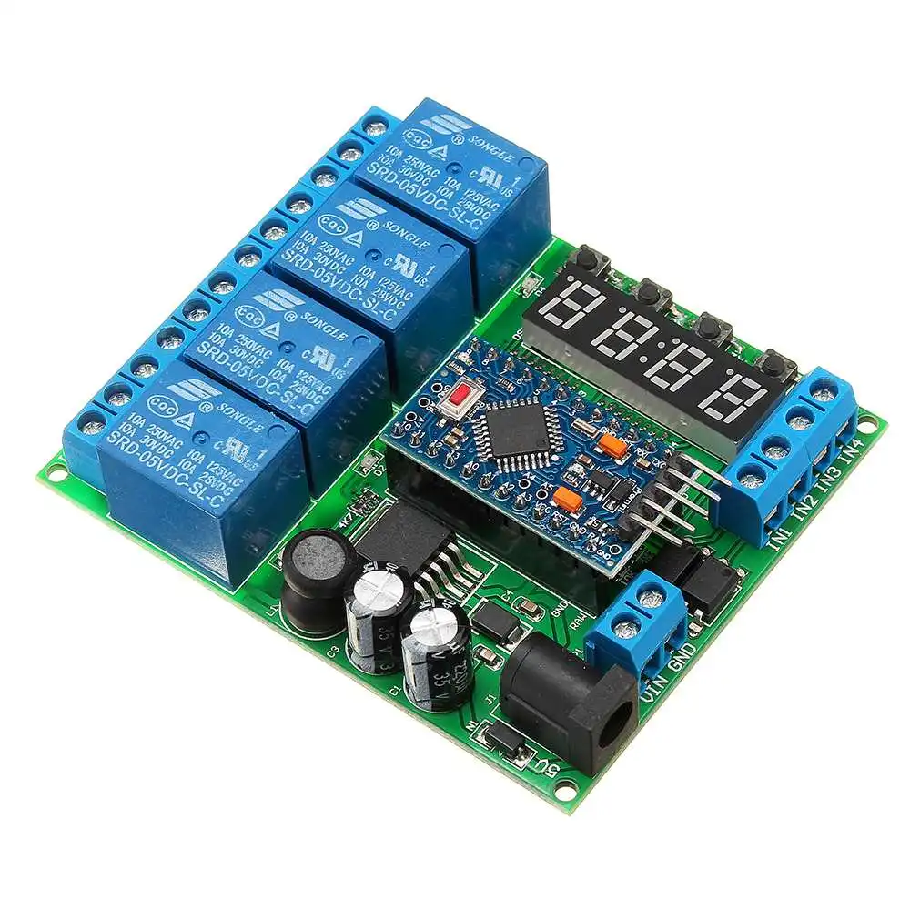 Multi-Function Delay Relay PLC Power Timing Device 4 Channel For Pro Mini Expansion Board Diy
Multi-Function Delay Relay PLC Power Timing Device 4 Channel For Pro Mini Expansion Board Diy