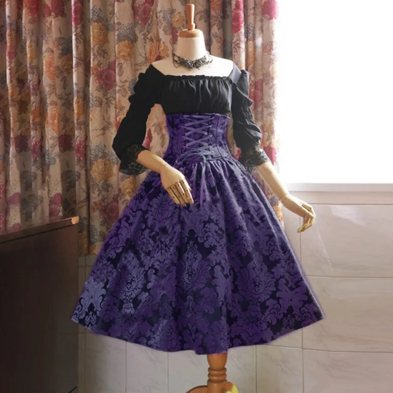 Женское платье из двух частей с длинным рукавом и высокой талией|Платья| |