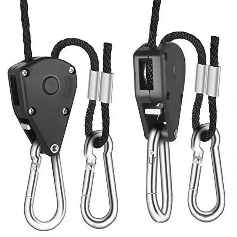 Adjustable 1 Pair 2 PCS 1/8" Rope Ratchet Lights Lifters Reflector Led Grow Light Hangers Zinc Alloy Hook Plastic Pulley
Adjustable 1 Pair 2 PCS 1/8" Rope Ratchet Lights Lifters Reflector Led Grow Light Hangers Zinc Alloy Hook Plastic Pulley