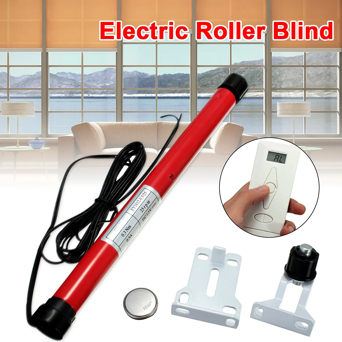 DC 12V DIY Curtain Motor with Remote Control Electric Roller Blind Shade Tubular Motor Kit Home Decor
DC 12V DIY Curtain Motor with Remote Control Electric Roller Blind Shade Tubular Motor Kit Home Decor