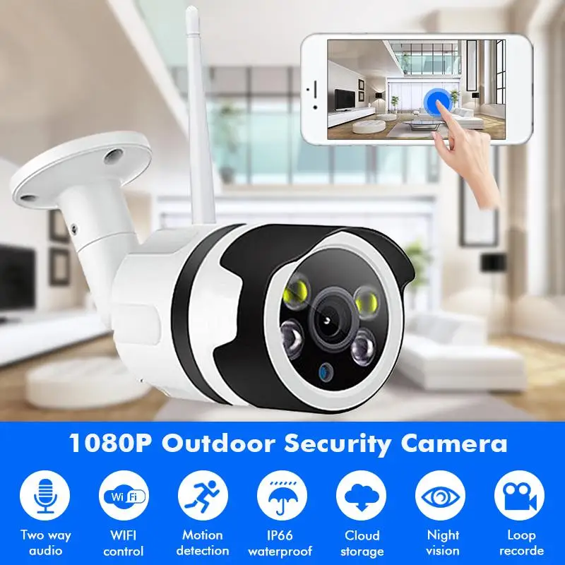 3.6mm Home Security IP Camera Outdoor HD 1080P Wireless Video Surveillance Camera Night Version Cam Two-Way Audio Waterproof
3.6mm Home Security IP Camera Outdoor HD 1080P Wireless Video Surveillance Camera Night Version Cam Two-Way Audio Waterproof