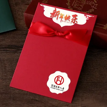 Red New Year Greeting Card Business Invitation Bows European Wedding Invitations Birthday Christmas Card Personality
Red New Year Greeting Card Business Invitation Bows European Wedding Invitations Birthday Christmas Card Personality