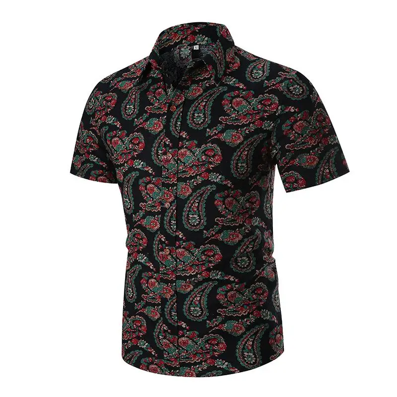 Hawaiian Shirt Mens Clothing Slim fit Floral Blouse Men Camisa masculina Linen Shirts Men Ethnic style Short sleeve
Hawaiian Shirt Mens Clothing Slim fit Floral Blouse Men Camisa masculina Linen Shirts Men Ethnic style Short sleeve