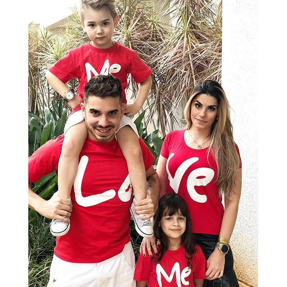 Lovely Family Matching Outfits Mom Daughter Parent-child Love Clothes Short Sleeves T-shirt Tops Sweet Family Matching Outfits
Lovely Family Matching Outfits Mom Daughter Parent-child Love Clothes Short Sleeves T-shirt Tops Sweet Family Matching Outfits