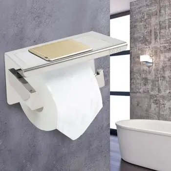Stainless Steel Roll Paper Holder Tissue Rack Boxes Paper Towel Storage Rack w/ Phone Holder shelf Bathroom Supplies
Stainless Steel Roll Paper Holder Tissue Rack Boxes Paper Towel Storage Rack w/ Phone Holder shelf Bathroom Supplies