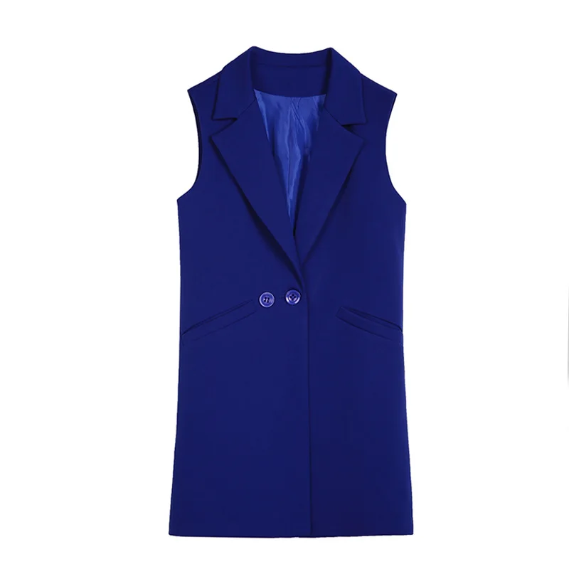 2018 Autumn Office Lady Long Vest Women Black Red Sleeveless Blazers Two Pockets Outwear Jacket
2018 Autumn Office Lady Long Vest Women Black Red Sleeveless Blazers Two Pockets Outwear Jacket