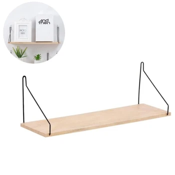 Solid Wooden Wall Shelf Iron Partition Board Bedroom Tv Wall Hanging Storage Shelf Rack For Home And Living Room Decoration
Solid Wooden Wall Shelf Iron Partition Board Bedroom Tv Wall Hanging Storage Shelf Rack For Home And Living Room Decoration